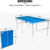 EastPoint Sports Penn Space Saver Table Tennis Table Fully Assembled IndoorOutdoor Portable Table with Net 2 Ping Pong Paddles and 4 Balls