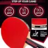 Ping Pong Paddle Professional Racket Table Tennis Racket with Carrying Case